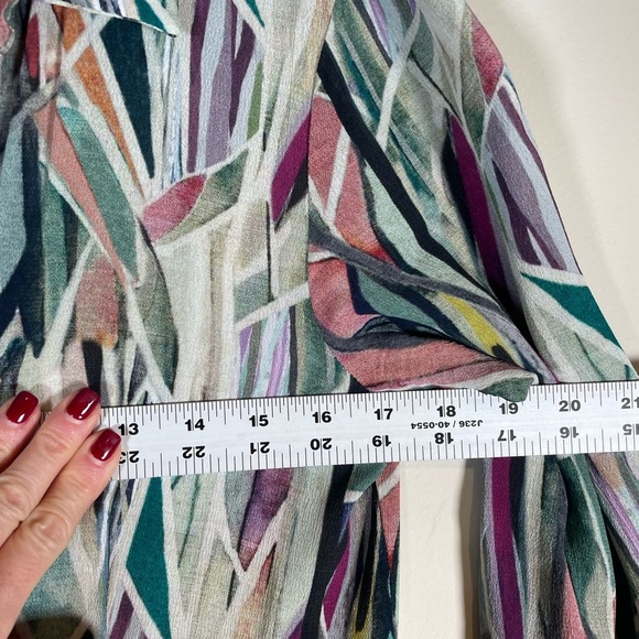 bl-nk ANTHROPOLOGIE Winona Watercolor Shirtdress SZ S FLOWY button Down western - Picture 9 of 16